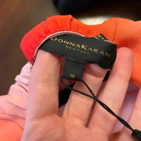 DONNA KARAN pink Ombré Midi Dress size 10 - Picture 7 of 7